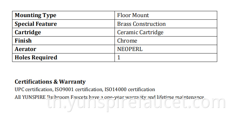 floor mount tub filler